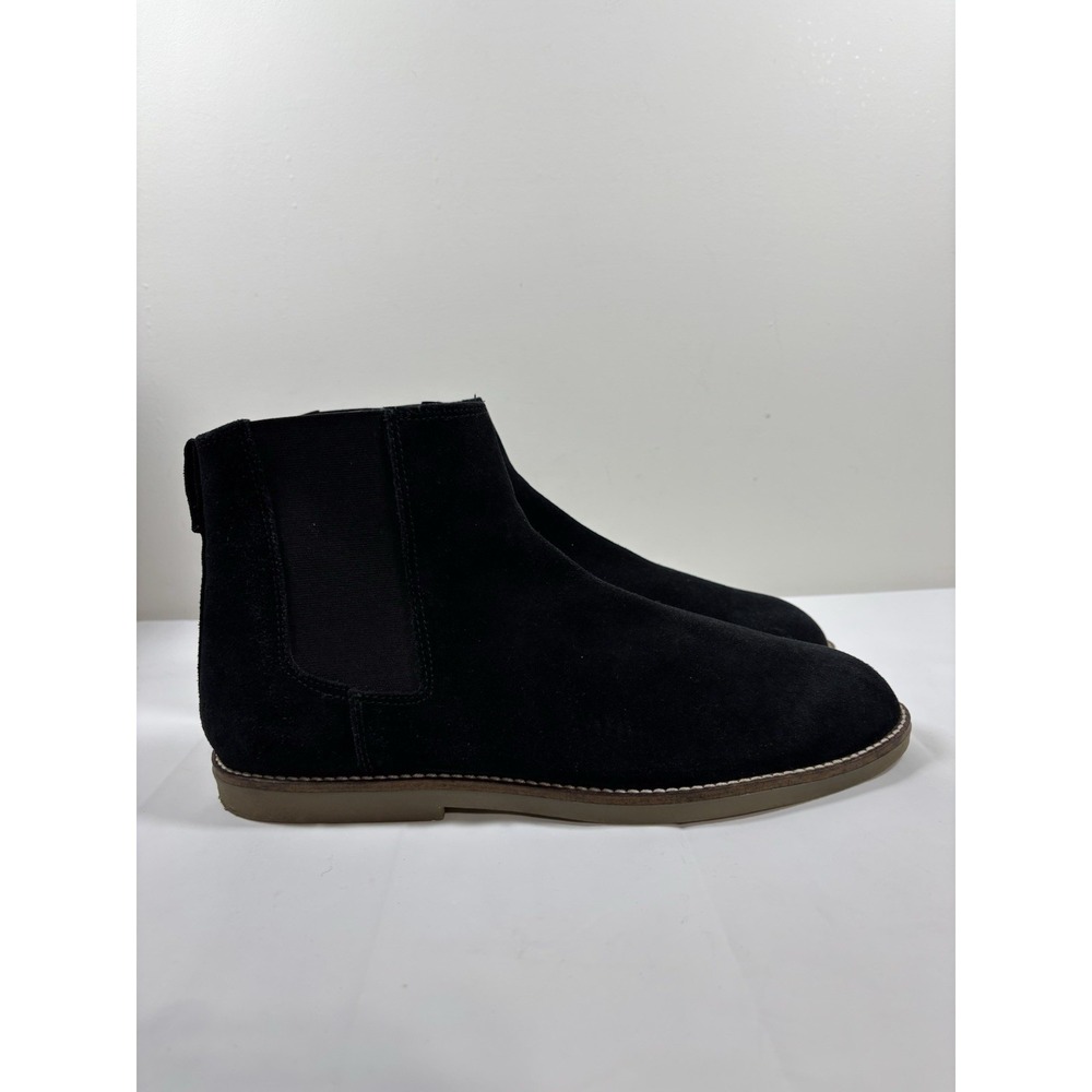 Zara Womens 41 Black Suede Chelsea Boots Slip On‎ Comfort Classic Versatile